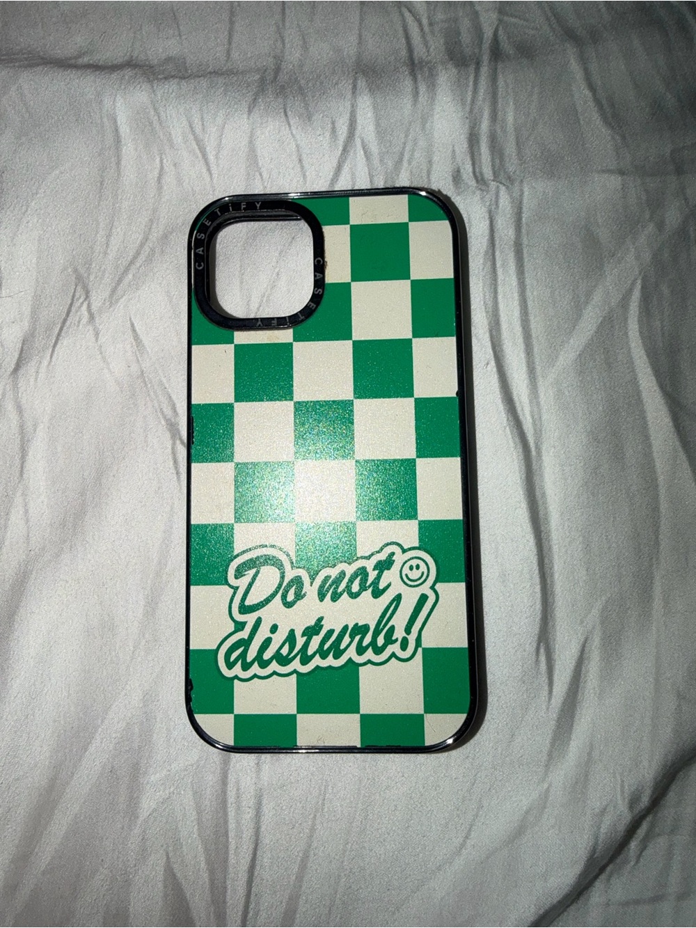 Casetify “Do not Disturb” Checkered by Daniella iPhone 14 Case
